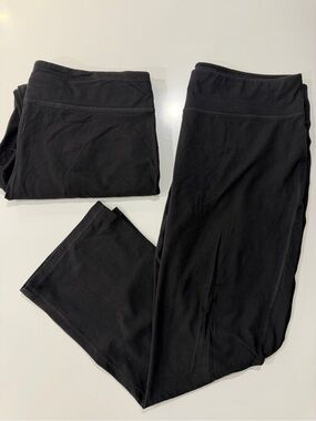 3 pairs Black Stretch Yoga Pants - Classic High Waist